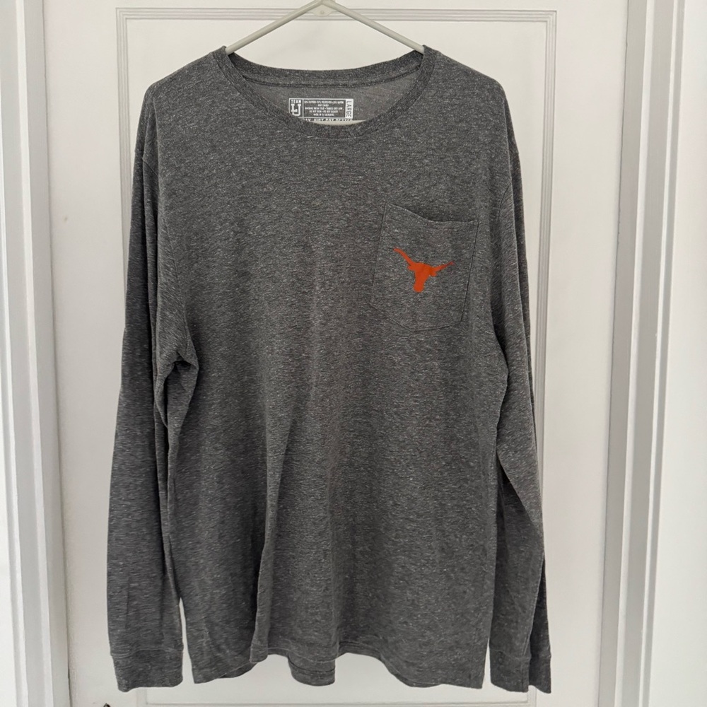 Long Sleeve Marled Texas Longhorn Bevo Bluebonnet Shirt